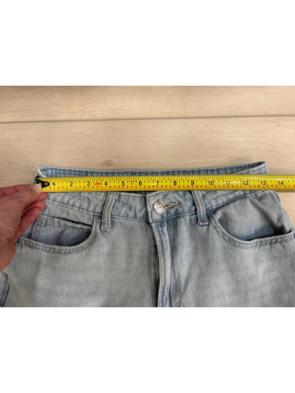Hollister Jeans Womens 4S Blue Denim Light Wash Ultra High Rise Baggy Wide Leg - Picture 5 of 8